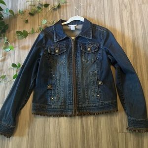 Cabi Denim Jacket with fray detail